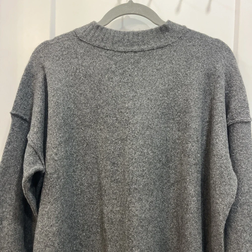 Free People Sweater Tunic Phoebe Oversize Soft Knit Pullover Jumper Gray‎ Sz S